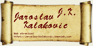 Jaroslav Kalaković vizit kartica